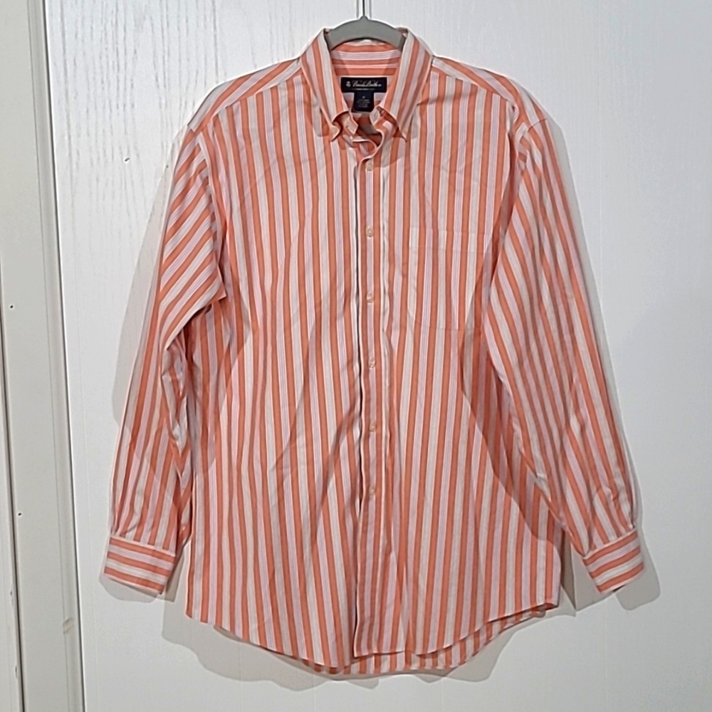Brooks Brothers Mens Long Sleeve Striped Dress Shirt Size M
